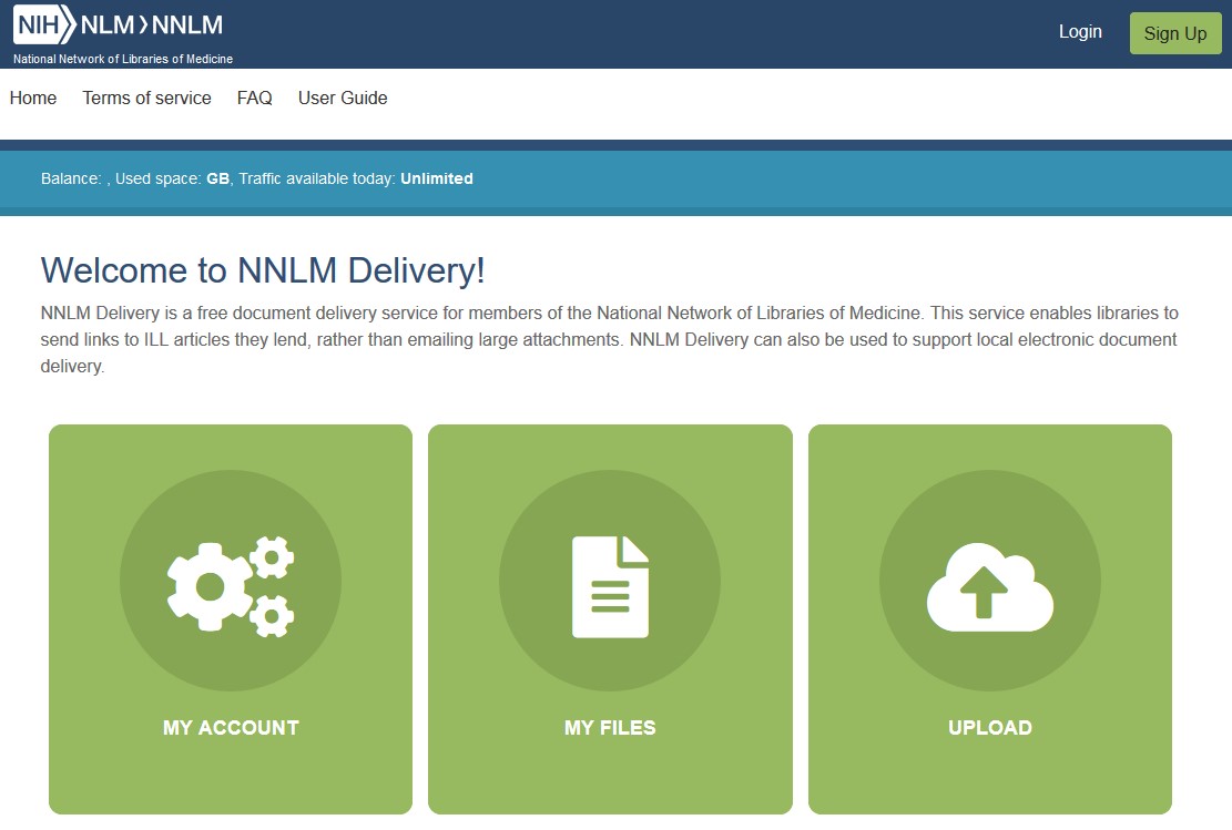 screen capture of the new NNLM Delivery