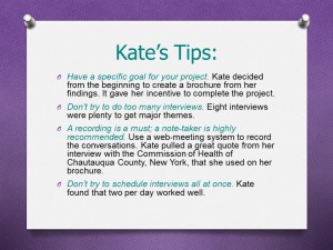 Kate's tips