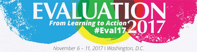 Official banner for AEA's Evaluation 2017 conference.