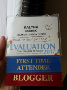 My customized conference tag.