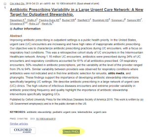 PHDL Citation in PubMed