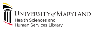 University of Maryland Health Sciences and Human Services Library Logo