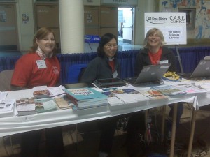 Librarians at C.A.R.E. Clinic