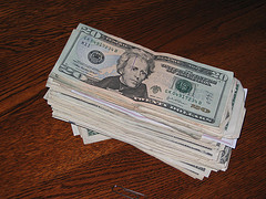 stack of bills (currency)