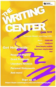 writing center poster