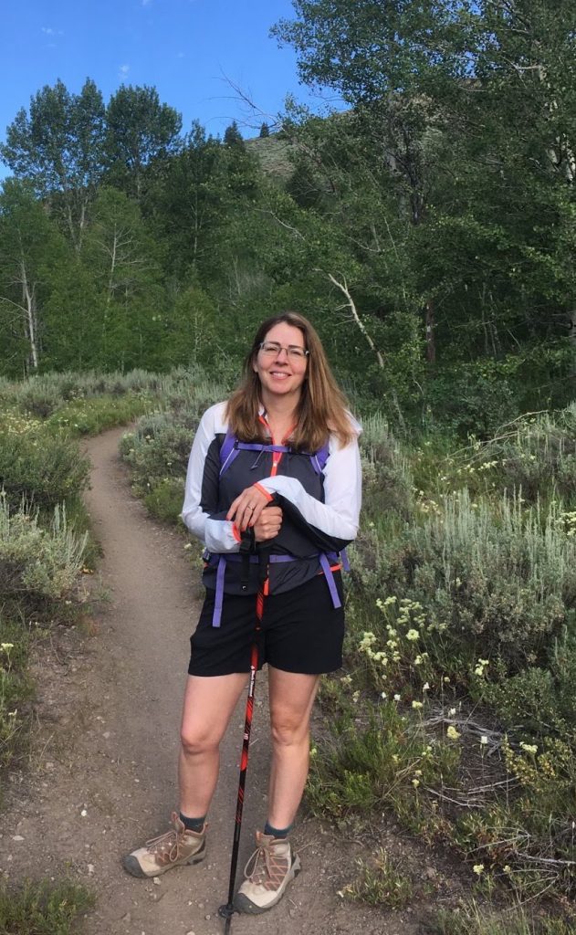 Photo of Molly Montgomery, hiking.