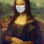 mona lisa wearing a mask