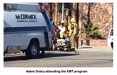 Adele Dobry attending the EMT program