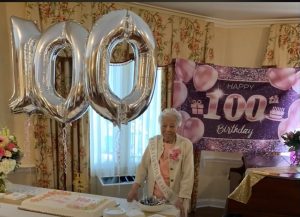 Mrs. Liles on her 100th birthday