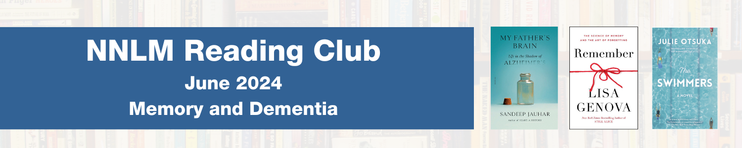 June 2024 Reading Club banner with the three book covers