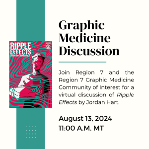 Graphic Medicine Discussion on August 13, 2024 event flyer