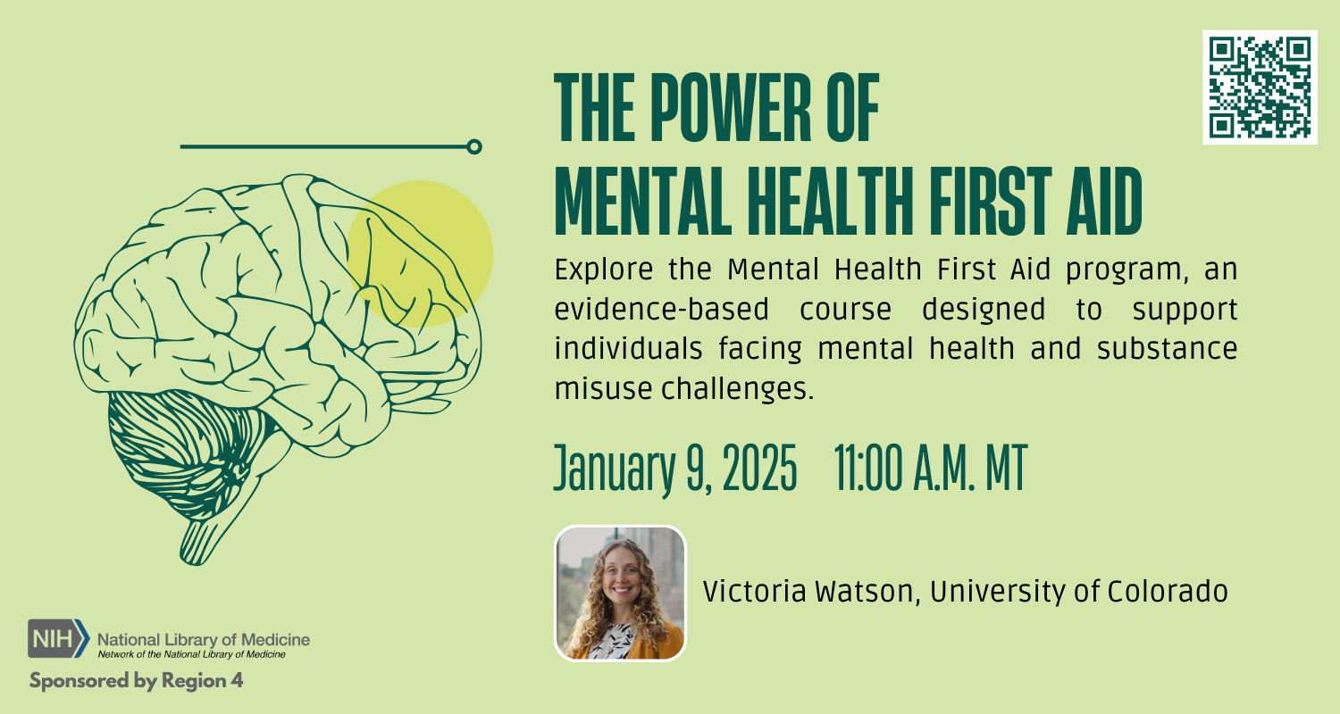 The Power of Mental Health First Aid on January 9, 2025 at 11am MT.