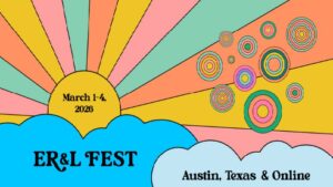 ER&L Fest logo of a colorful sun and blue clouds