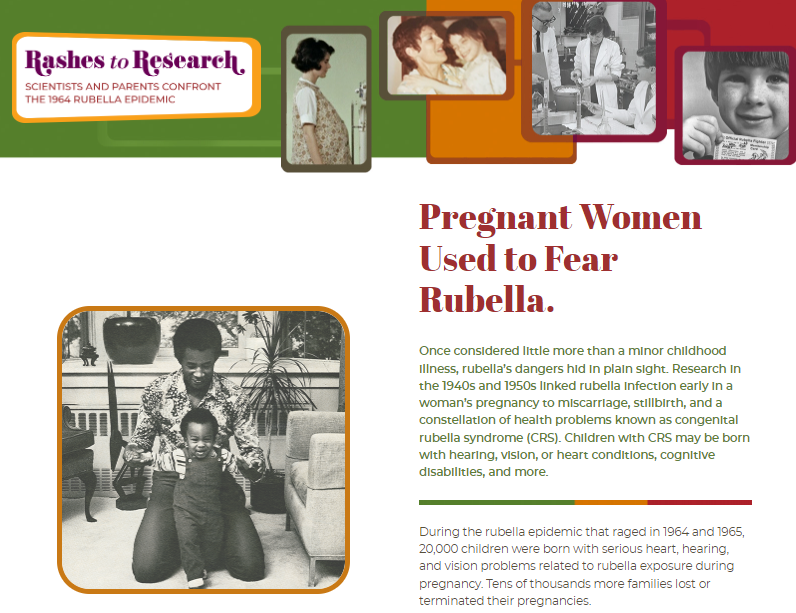 NLM Traveling Exhibit, "Rashes to Research