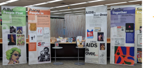 NLM Traveling Exhibit, AIDS, Posters & Stories of Public Health at the UW library