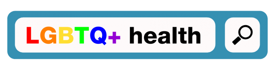Search bar with "LGBTQ+ Health"