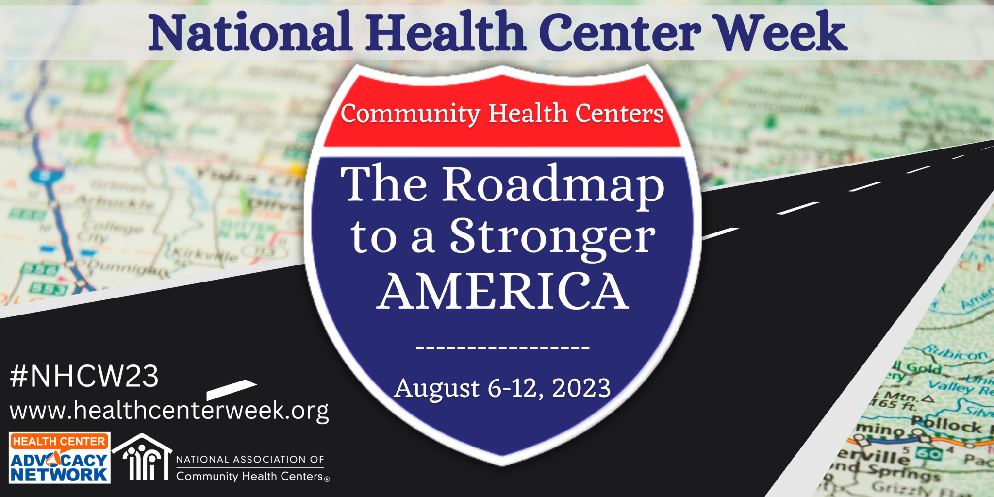 National Health Center Week 2023 banner The Roadmap to a Stronger America
