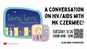 Advertisement for speaker event on HIV/AIDS