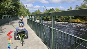 Photo of cyclists on Blackstone River Valley Heritage Corridor trail