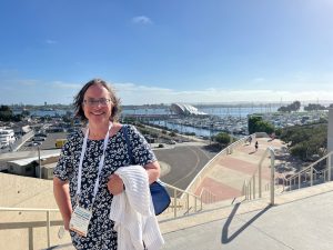 Bennie Finch at San Diego Convention Center overlooking the seaport. 