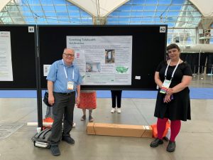 George Strawley and Tiffany Chavis with their poster "Teaching Telehealth to Libraries"