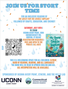 Flyer-Join Us for Story Time - has details about event and contact information.